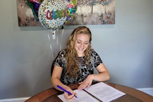 documents for college students - Ava Stearns signing documents